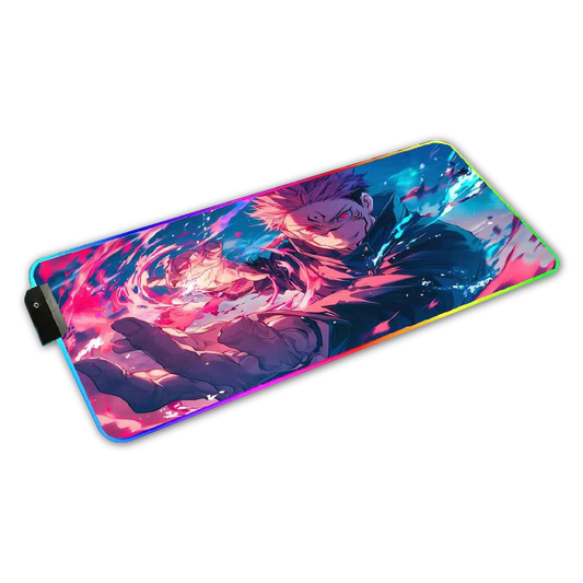 Mousepad Gaming Led RGB 90x40cm 4mm Jujutsu Kaisen Sukuna v3