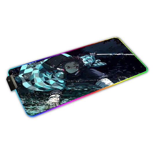 Mousepad RGB  90x30cm 4mm  Anime Demon Slayer Tanjiro sword
