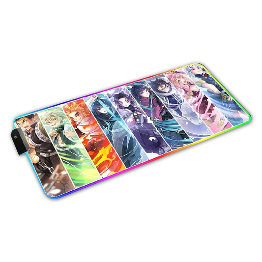 Mousepad RGB  90x30cm 4mm  Anime Demon Slayer Personajes