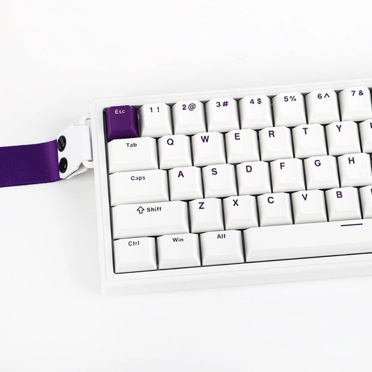 Teclado Gamer EPOMAKER HE68 65% ANSI magnético 8KHz Blanco Púrpura