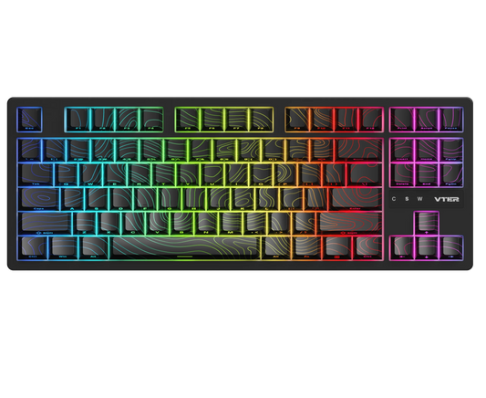 Teclado Gamer VTER ATO87 HE magnético RGB 8Khz Negro