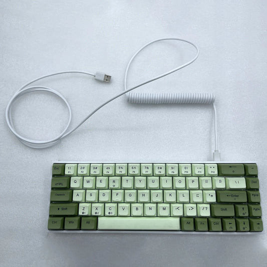 Cable Coiled Espiral USB Tipo C Aviador para Teclados