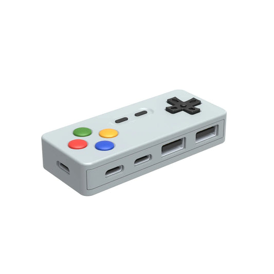 Hub USB 2.0 tipo C 4 en 1 Diseño de Gamepad Retro