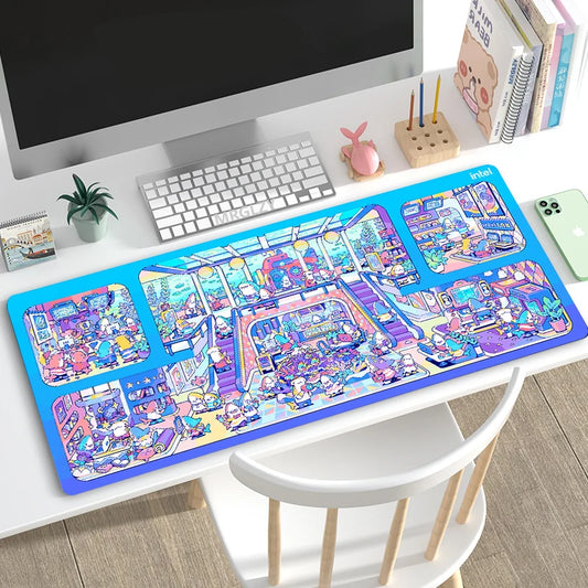 Mousepad XXL Kawaii Tiburón Gamer