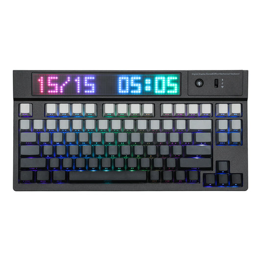 Teclado Gamer EPOMAKER DynaTab 75X con pantalla LED RGB Negro ANSI