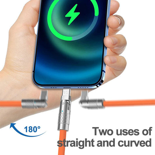 Cable de Carga Rápida Tipo C 120W / 7A Conectores metálicos