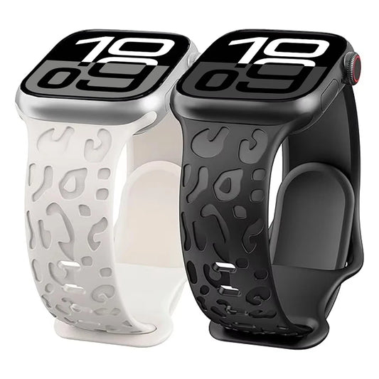 Correas con Grabados para Apple Watch series ultra 2 9 10 7 se 6 8 5 4