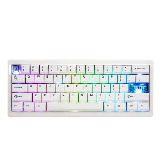 Teclado Gamer CIDOO QK61 V2 60% Hotswap Blanco
