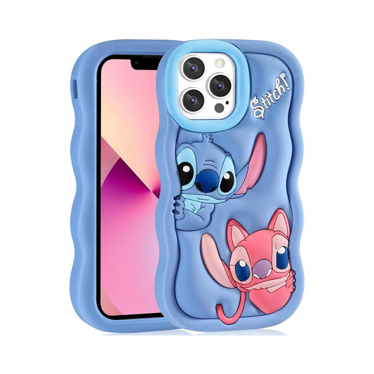 Funda Stitch de silicona ondulado para iPhone