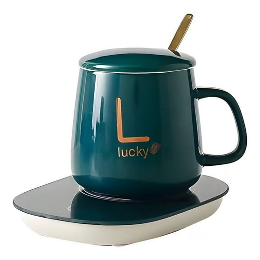 Taza De Cafe Con Calentador Electrica